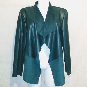 Dressbarn forest green sweater jacket 3X